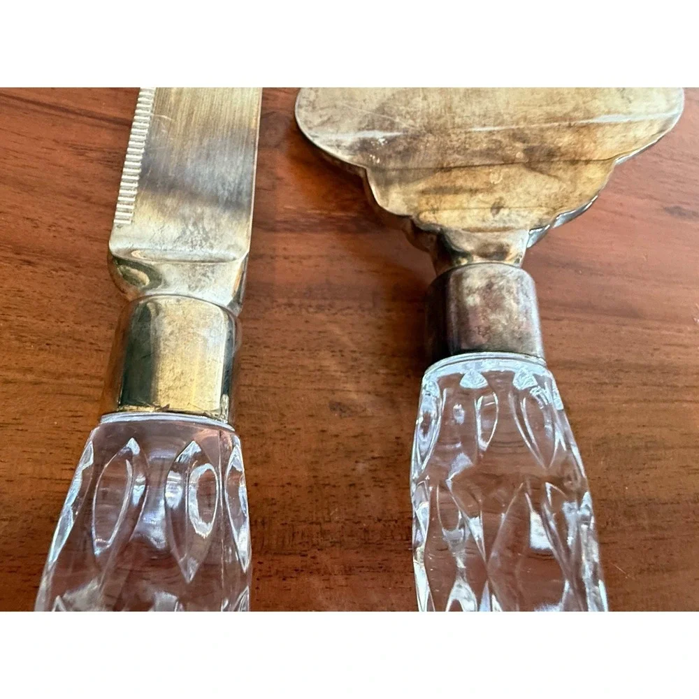 Vintage Lenox, Wedding 2-Piece Dessert Set, Cake Knife, Server, Heart Pattern